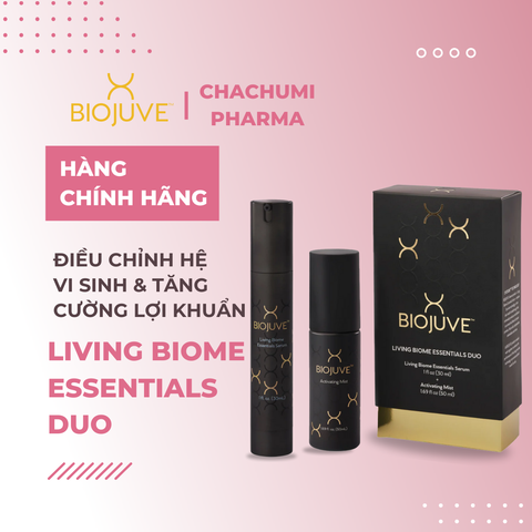 BIOJUVE Living Biome Essentials Duo – Bộ đôi điều chỉnh hệ vi sinh & tăng cường lợi khuẩn trên da