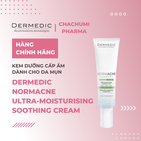 Dermedic Normacne Ultra Moisturising Soothing Cream - Kem Dưỡng Cấp Ẩm Điều Trị Mụn 40ml