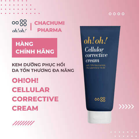 oh!oh! Cellular Corrective Cream (with 10% Niacinamide, 5% Calamine, 1% B5) - Kem Dưỡng Phục Hồi Da Tổn Thương Đa Năng