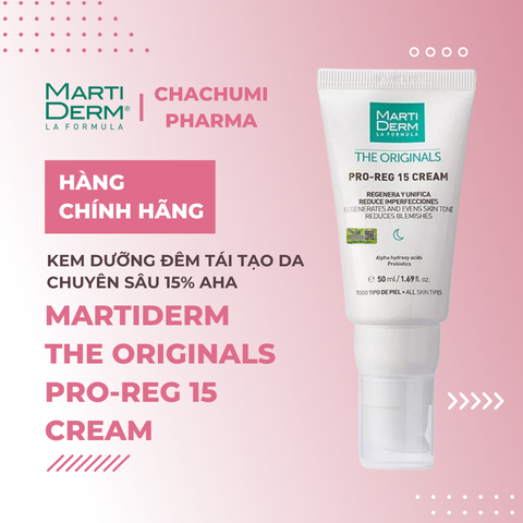 MartiDerm The Originals Pro Reg 15 Cream - Kem dưỡng đêm tái tạo da chuyên sâu 15% AHA (50ml)