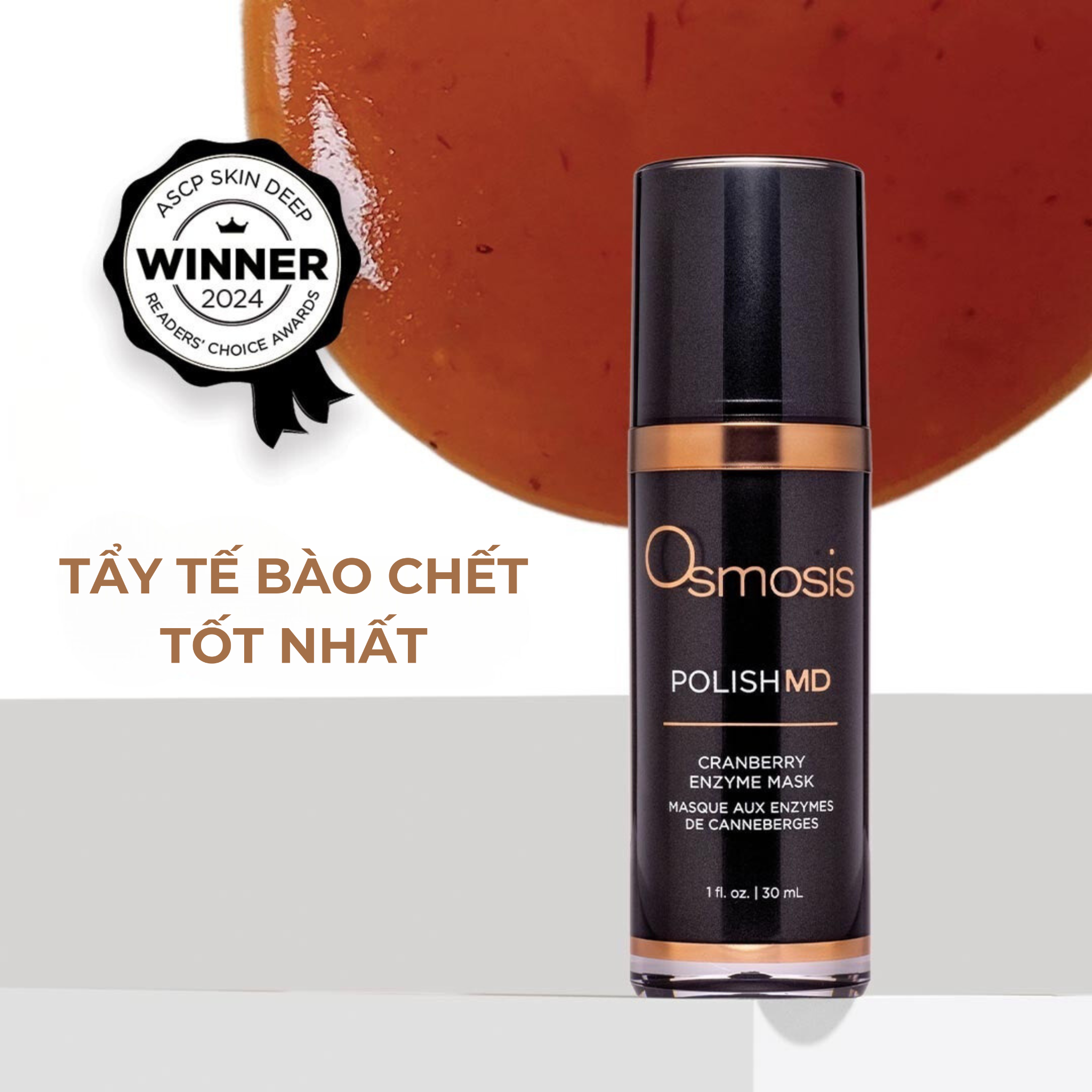 Osmosis Polish MD Cranberry Enzyme Mask - Mặt Nạ Enzyme Dưỡng Sáng Da Chiết Xuất Nam Việt Quất