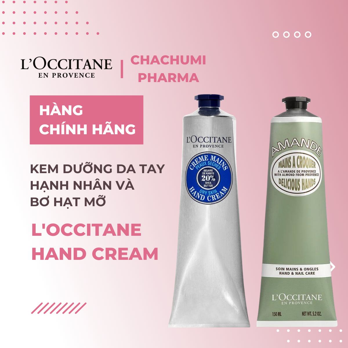 Kem Dưỡng Da Tay L’occitane Hạnh Nhân Và Bơ Hạt Mỡ 20% 150ml