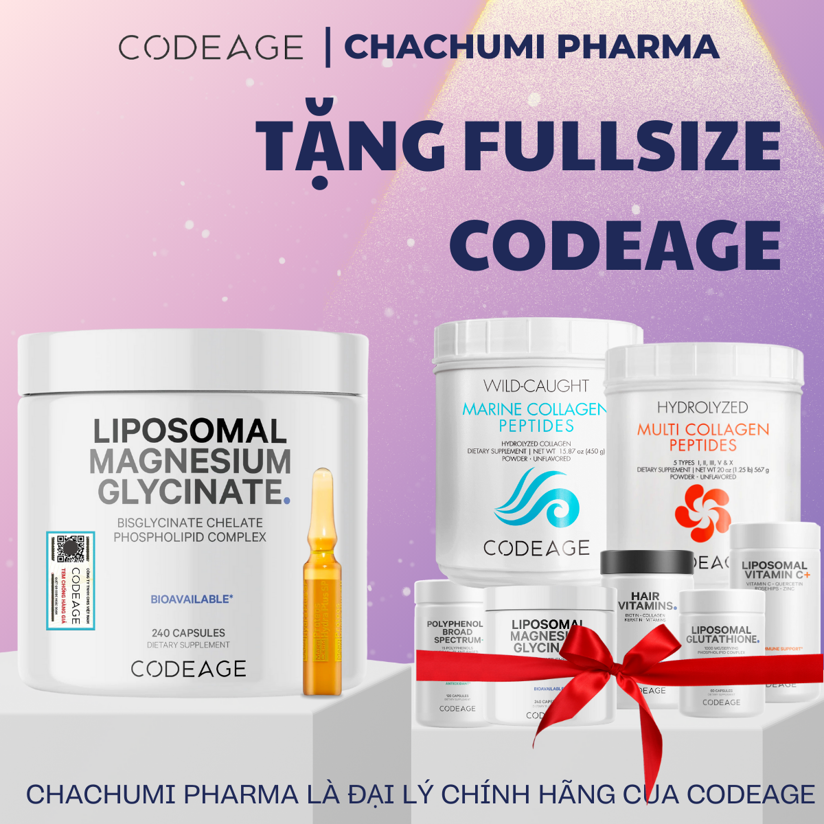 [TẶNG FULLSIZE] Viên Uống Bổ Sung Magiê Hỗ Trợ Giấc Ngủ, Xương Khớp, Giảm Stress Codeage Magnesium