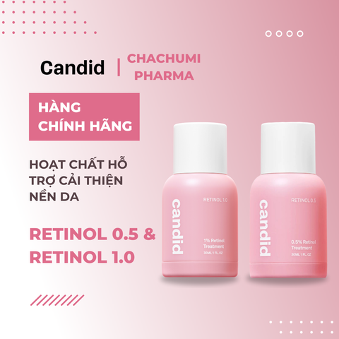 CANDID Retinol Treatment - Tinh Chất Retinol 0.5% 1% Hỗ Trợ Cải Thiện Nền Da  30ml