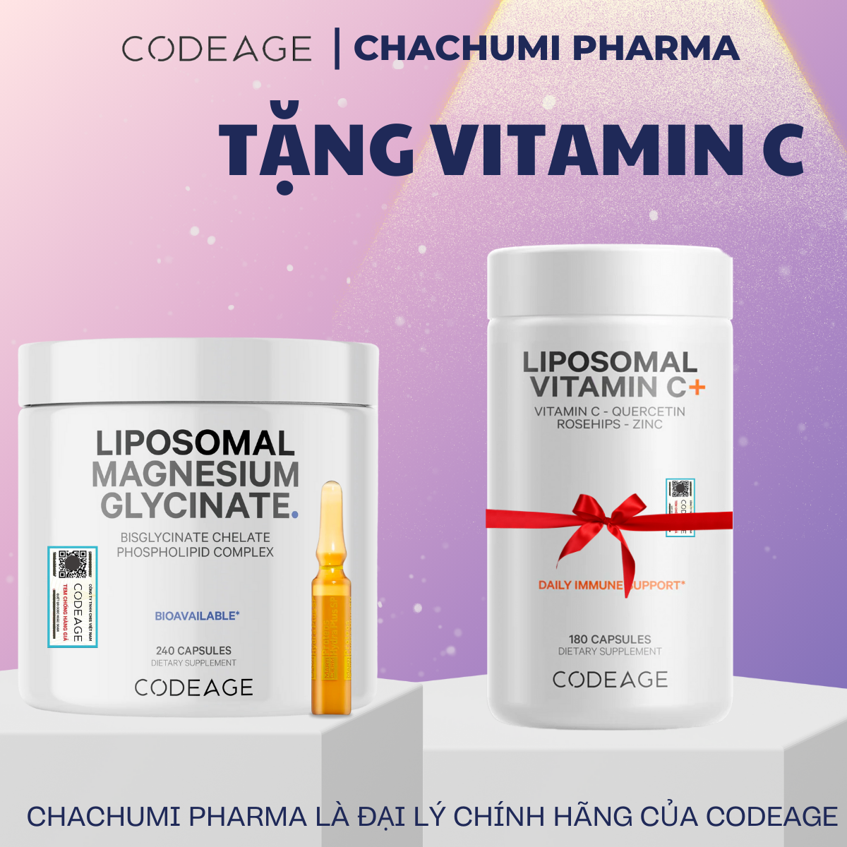 [TẶNG FULLSIZE] Viên Uống Bổ Sung Magiê Hỗ Trợ Giấc Ngủ, Xương Khớp, Giảm Stress Codeage Magnesium