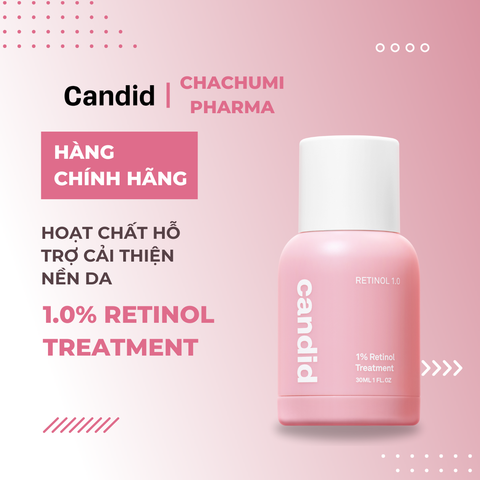 CANDID Retinol Treatment - Tinh Chất Retinol 0.5% 1% Hỗ Trợ Cải Thiện Nền Da  30ml