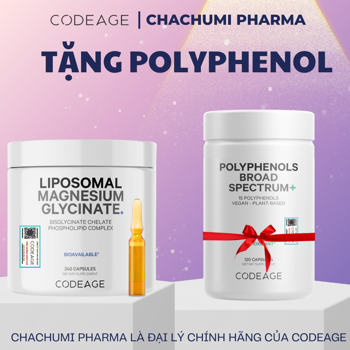[TẶNG FULLSIZE] Viên Uống Bổ Sung Magiê Hỗ Trợ Giấc Ngủ, Xương Khớp, Giảm Stress Codeage Magnesium