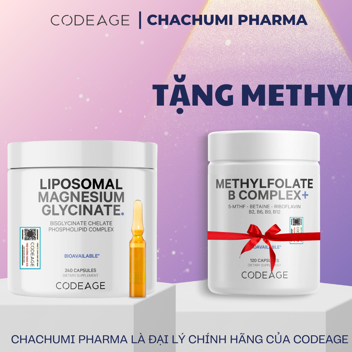 [TẶNG FULLSIZE] Viên Uống Bổ Sung Magiê Hỗ Trợ Giấc Ngủ, Xương Khớp, Giảm Stress Codeage Magnesium