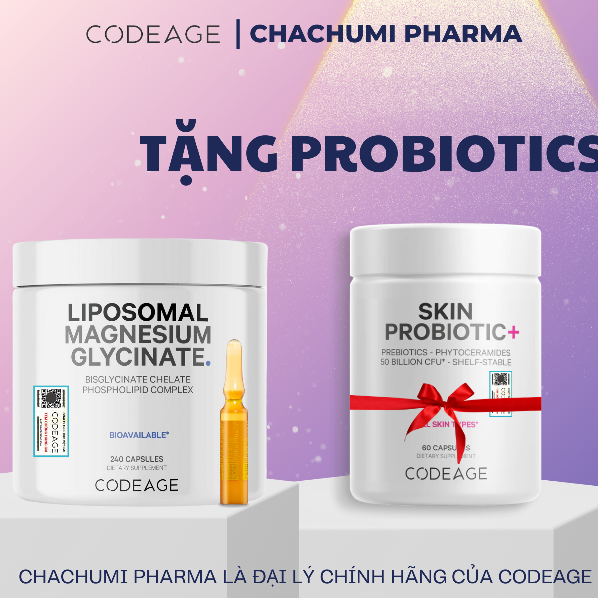 [TẶNG FULLSIZE] Viên Uống Bổ Sung Magiê Hỗ Trợ Giấc Ngủ, Xương Khớp, Giảm Stress Codeage Magnesium