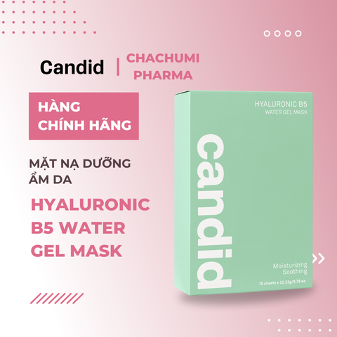Mặt Nạ Dưỡng Ẩm Da Candid Hyaluronic B5 Water Gel Mask (Hộp x 10 Miếng)