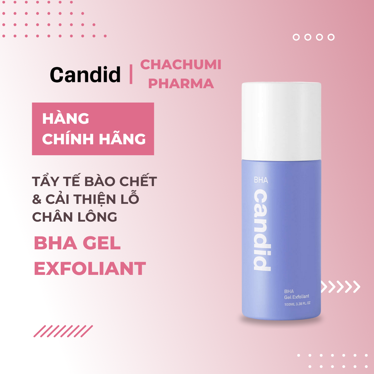 Gel BHA Tẩy Tế Bào Chết & Thông Thoáng Lỗ Chân Lông - CANDID BHA Gel Exfoliant 100ml
