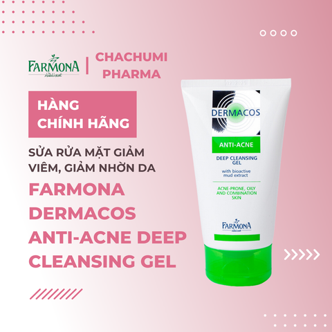 Farmona Dermacos Anti Acne Deep Cleansing Gel - Sửa Rửa Mặt Giảm Viêm, Giảm Nhờn Da 150ml