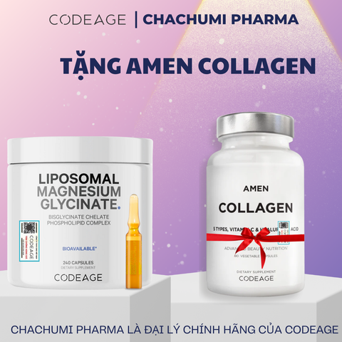 [TẶNG FULLSIZE] Viên Uống Bổ Sung Magiê Hỗ Trợ Giấc Ngủ, Xương Khớp, Giảm Stress Codeage Magnesium