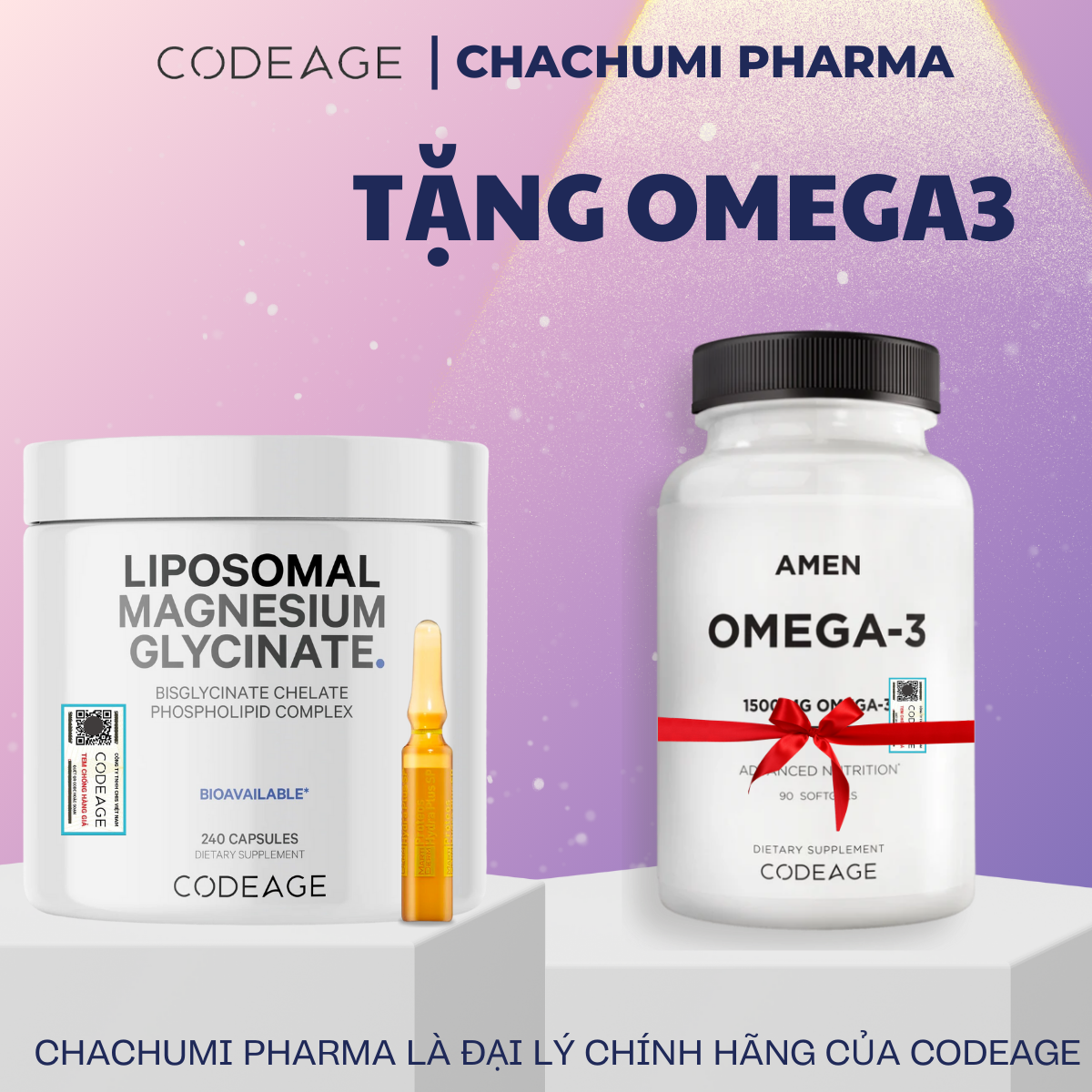 [TẶNG FULLSIZE] Viên Uống Bổ Sung Magiê Hỗ Trợ Giấc Ngủ, Xương Khớp, Giảm Stress Codeage Magnesium