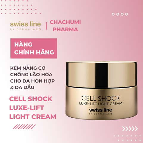 Swissline Cell Shock Luxe-Lift Light Cream - Kem tinh chất Vàng trẻ hóa và nâng cơ toàn diện (da hỗn hợp, da dầu)