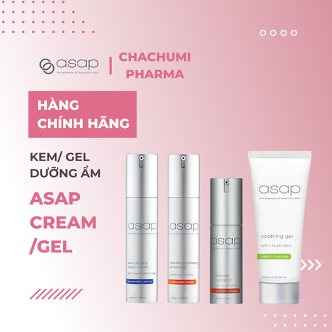 Asap Advanced Hydrating Moisturiser - Ultimate Hydration - Anti-Ageing Night Cream - Soothing Gel - Kem dưỡng