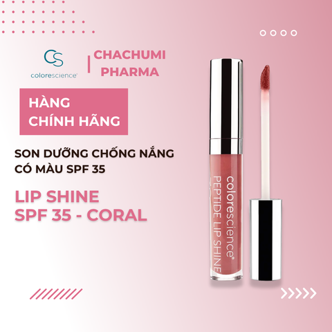 SON DƯỠNG CÓ MÀU CHỐNG NẮNG SPF 35 COLORESCIENCE LIP SHINE (CORAL & PINK)