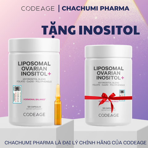 [TẶNG FULLSIZE] Viên Uống Cân Bằng Nội Tiết Tố Codeage Liposomal Ovarian Inositol 120 viên