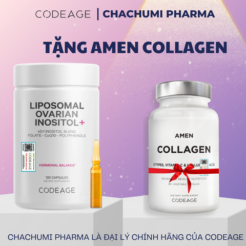 [TẶNG FULLSIZE] Viên Uống Cân Bằng Nội Tiết Tố Codeage Liposomal Ovarian Inositol 120 viên
