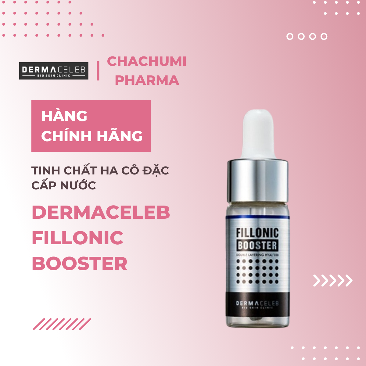 Dermaceleb Fillonic Booster 10ml - Tinh Chất HA Cô Đặc Cấp Nước