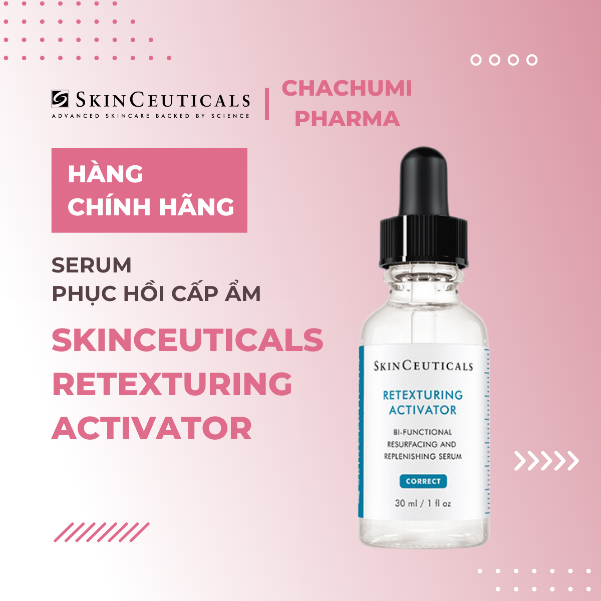 SkinCeuticals Retexturing Activator - Serum Phục Hồi Cấp Ẩm 30ml (Mỹ)