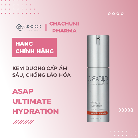 Asap Advanced Hydrating Moisturiser - Ultimate Hydration - Anti-Ageing Night Cream - Soothing Gel - Kem dưỡng