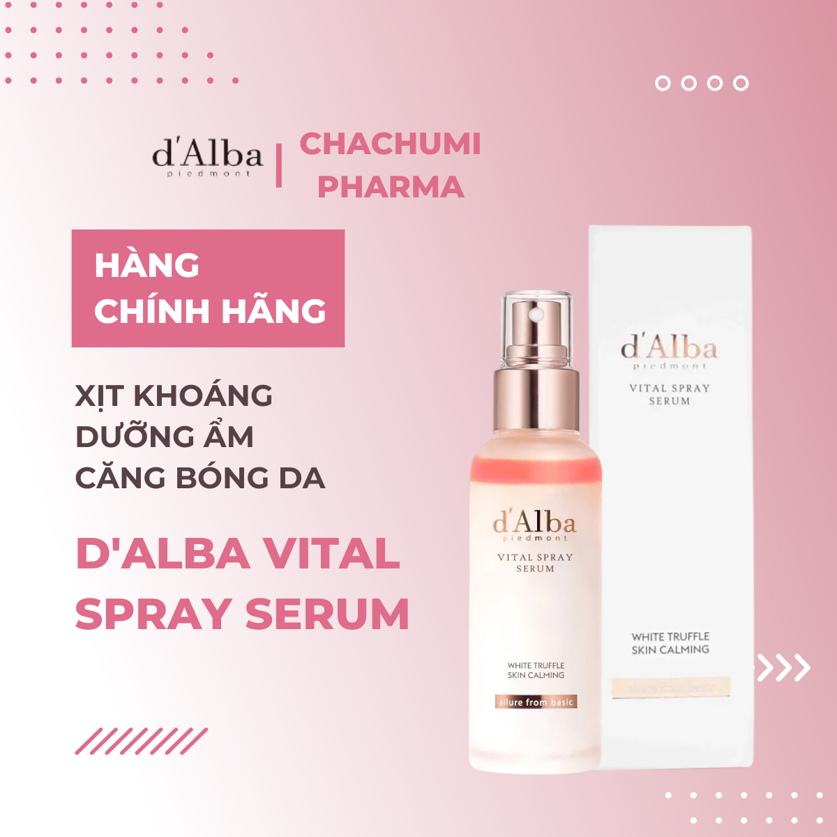 [d'Alba] Serum dạng xịt khoáng căng bóng da First Spray Serum100ml - Mist Serum