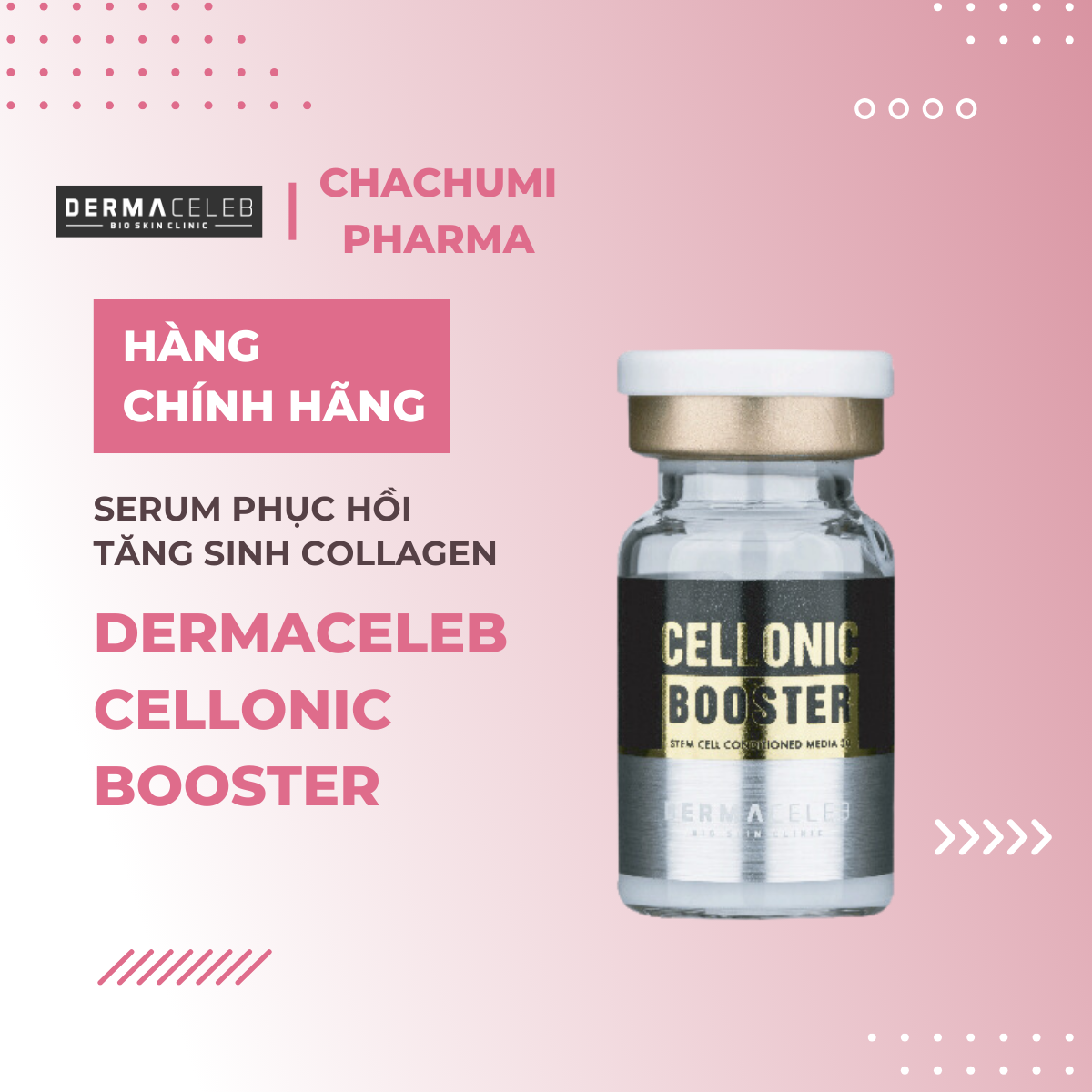 Dermaceleb Cellonic Booster 5ml - Serum phục hồi tăng sinh collagen