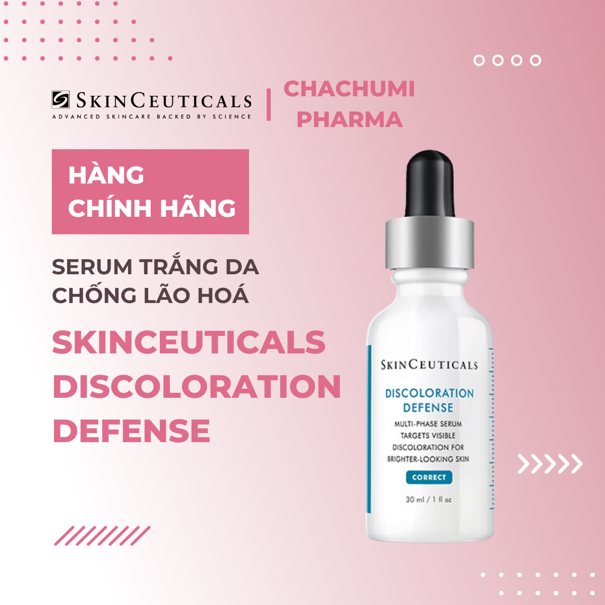 Skinceuticals Discoloration Defense - Serum Trắng Da Chống Lão Hoá 30ml
