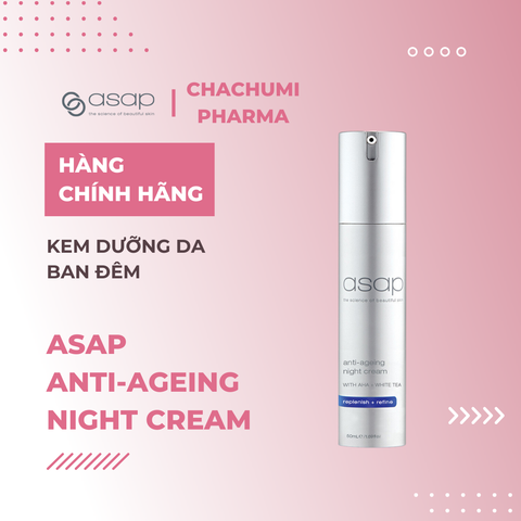 Asap Advanced Hydrating Moisturiser - Ultimate Hydration - Anti-Ageing Night Cream - Soothing Gel - Kem dưỡng