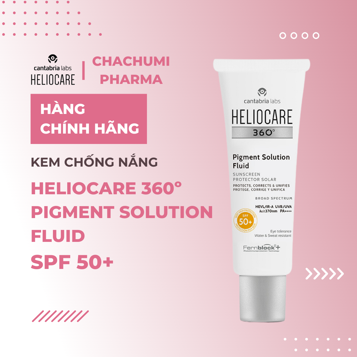 Kem chống nắng Heliocare 360 Pigment Solution Fluid SPF50+ 50ml