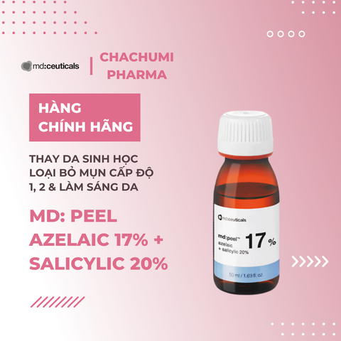 MD: PEEL AZELAIC 17% + SALICYLIC 20% - Thay da sinh học loại bỏ mụn cấp độ 1, 2 & làm sáng da