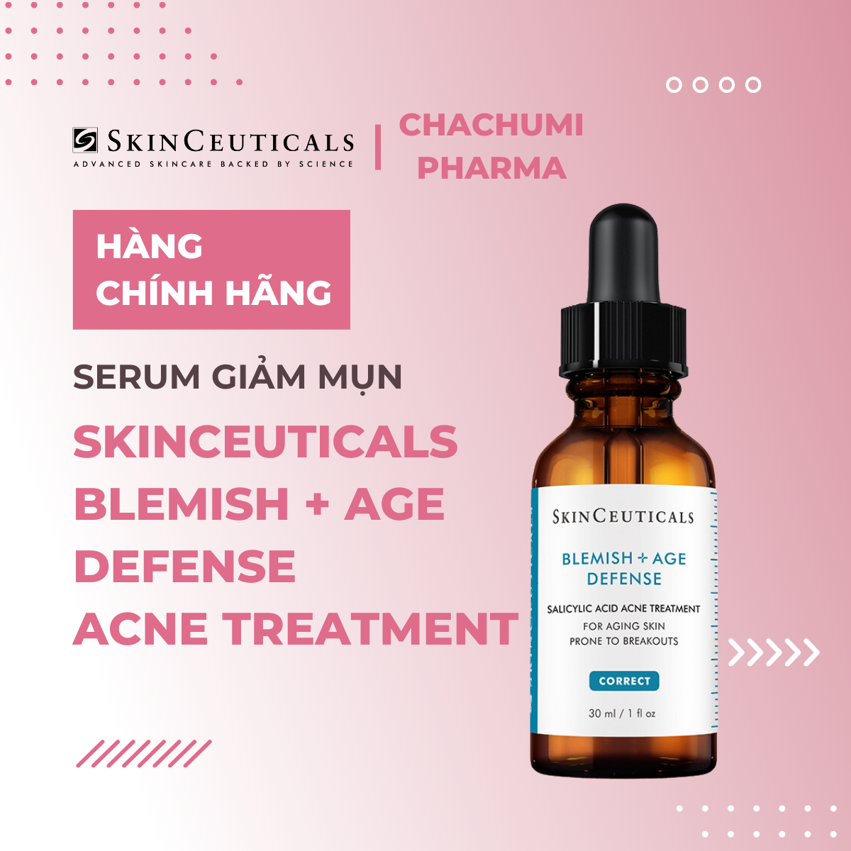 SkinCeuticals Blemish + Age Defense Acne Treatment - Serum Giảm Mụn 30ml