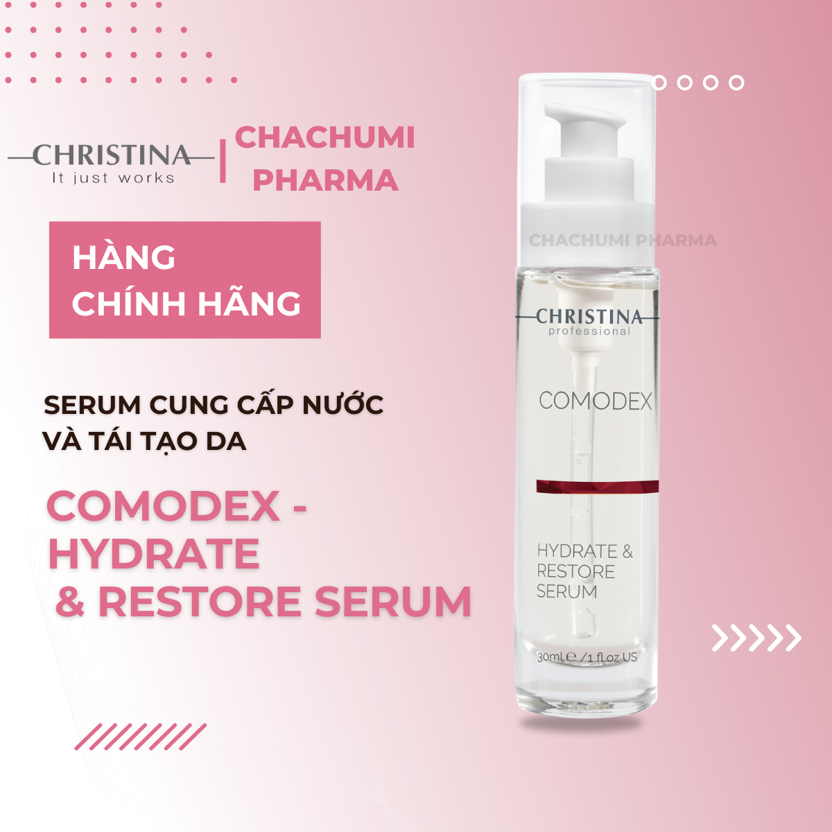 Serum Christina Comodex Hydrate & Restore Serum Cấp Nước và Tái Tạo Da 30ml