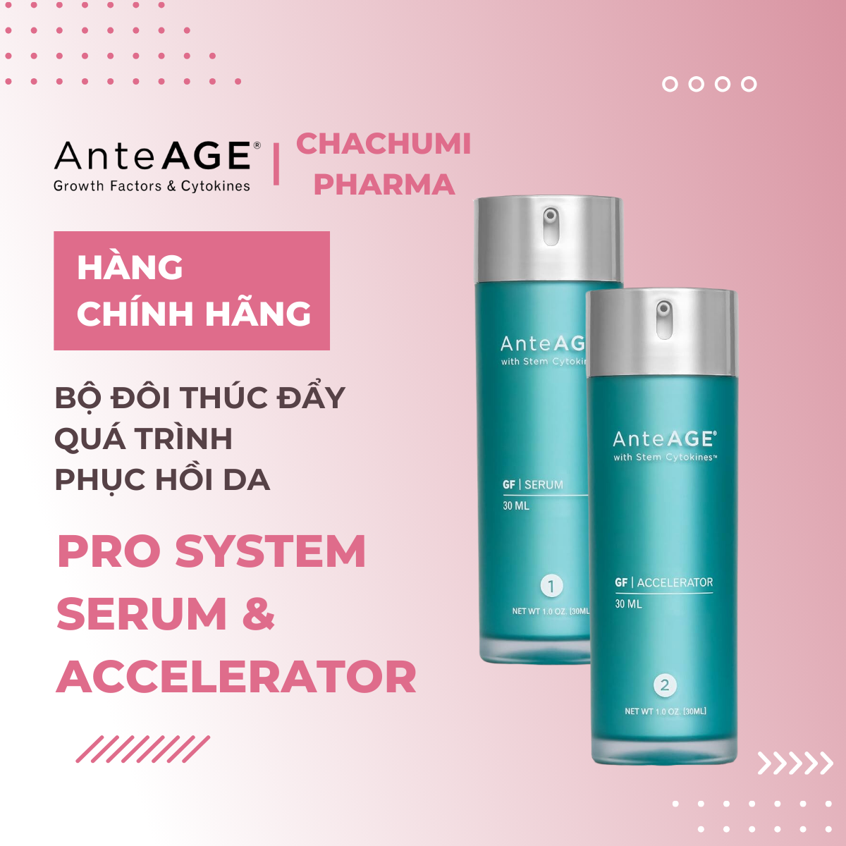 AnteAGE MD System - Bộ Đôi Sản Phẩm Chống Oxy Hóa, Phục Hồi Hàng Rào Bảo Vệ Da, Dưỡng Ẩm, Giảm Viêm, Làm Dịu, Ngăn Ngừa Sẹo Chuyên Sâu