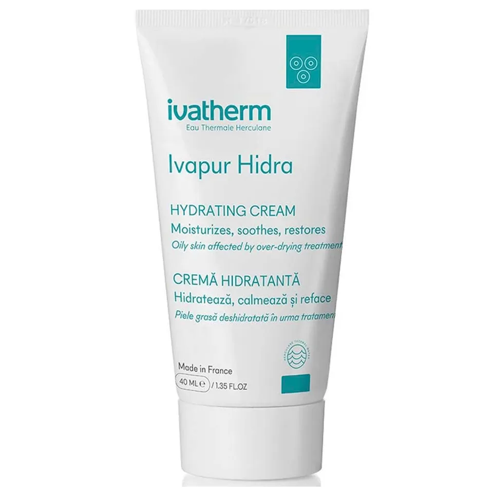 Kem dưỡng ẩm Ivatherm Ivapur Hidra Hydrating cho da dầu nhạy cảm, da mụn 40ml