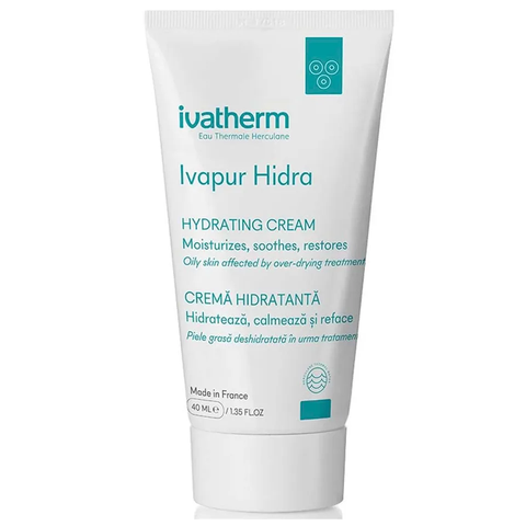 Kem dưỡng ẩm Ivatherm Ivapur Hidra Hydrating cho da dầu nhạy cảm, da mụn 40ml