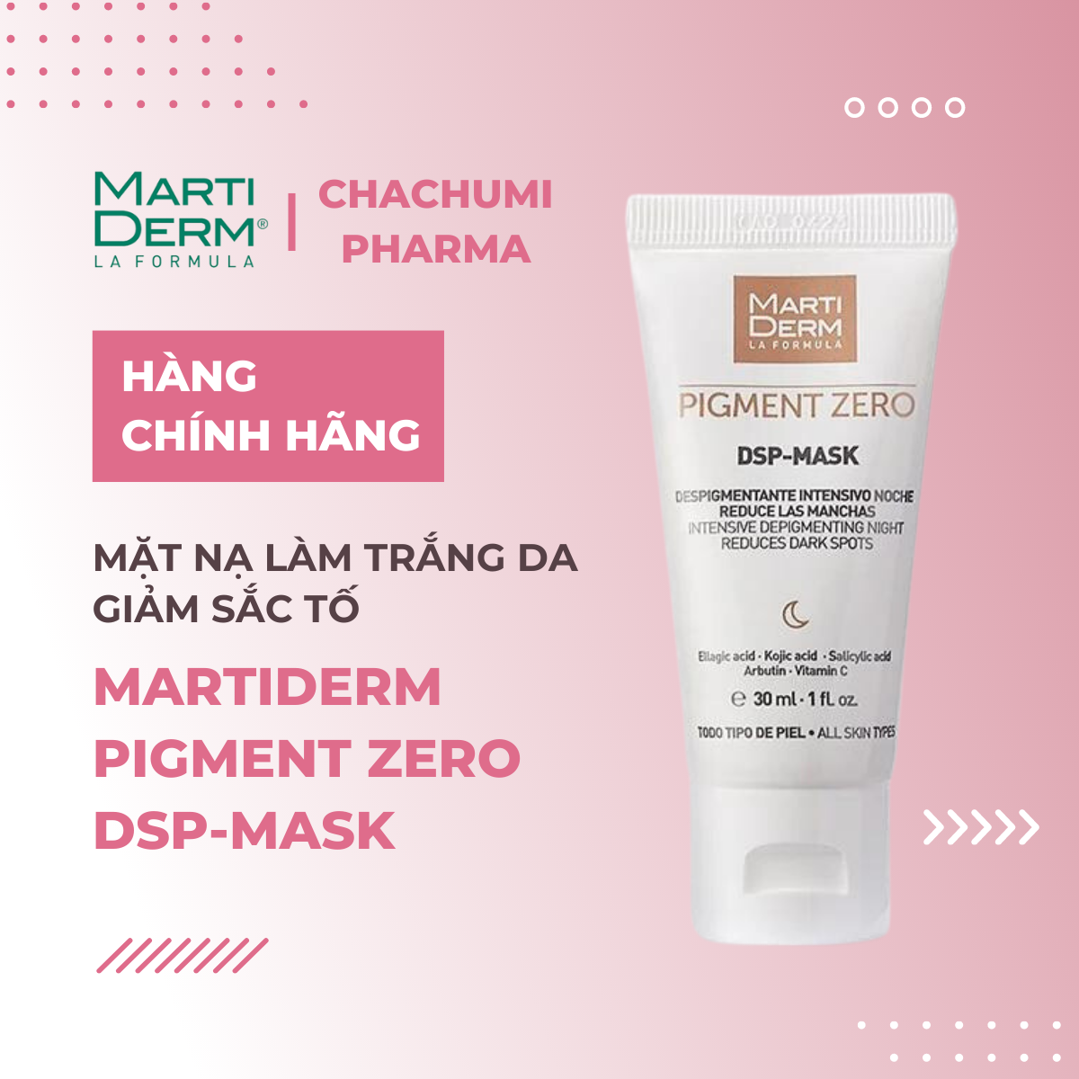 Martiderm Pigment Zero DSP Mask 30ml - Mặt Nạ Làm Trắng Da Giảm Sắc Tố