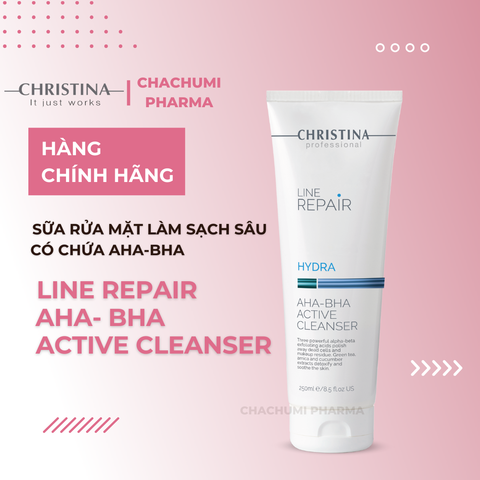 Christina Line Repair AHA BHA Active Cleanser - Sữa Rửa Mặt Làm Sạch Sâu Có Chứa AHA BHA 250ml