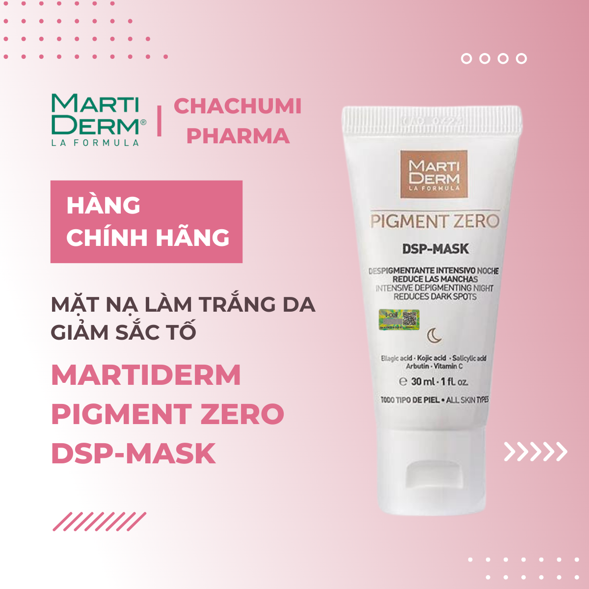 Martiderm Pigment Zero DSP Mask 30ml - Mặt Nạ Làm Trắng Da Giảm Sắc Tố