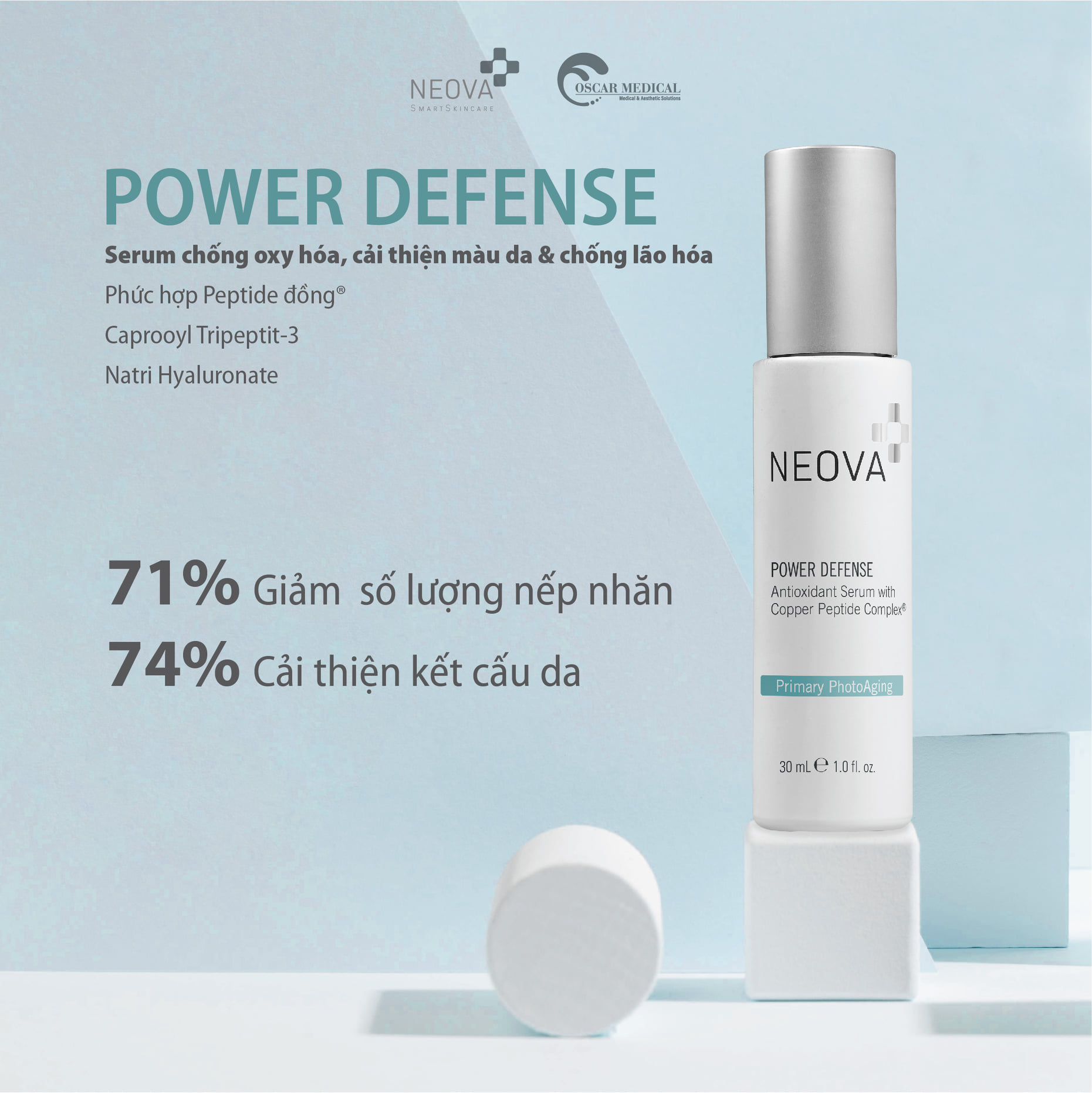 Neova Power Defense - Serum Cu3, Chống Oxy Hóa, Giảm Nám