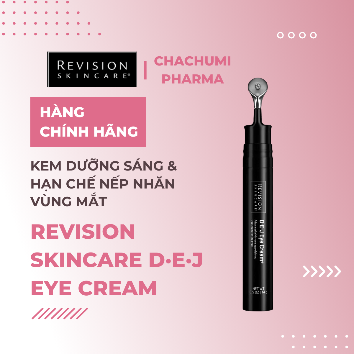 Revision Skincare D·E·J Eye Cream - Kem Mắt Dưỡng Sáng Và Hạn Chế Nếp Nhăn Cho Vùng Da Mắt