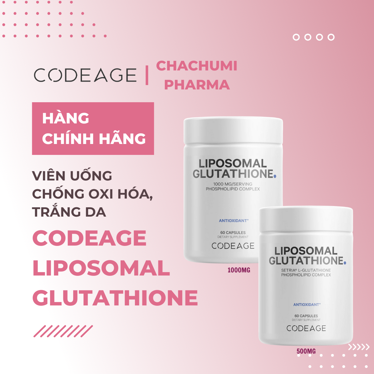 CODEAGE LIPOSOMAL GLUTATHIONE 500mg & 1000mg