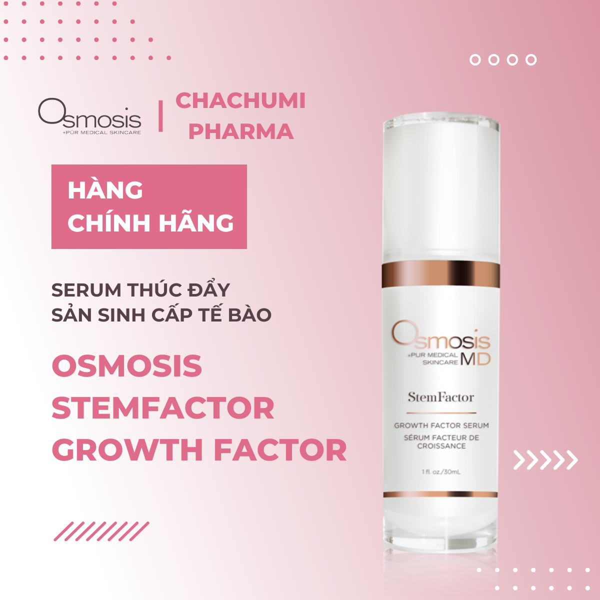 Osmosis Stemfactor Growth Factor - Serum thúc đẩy sản sinh cấp tế bào 30ml