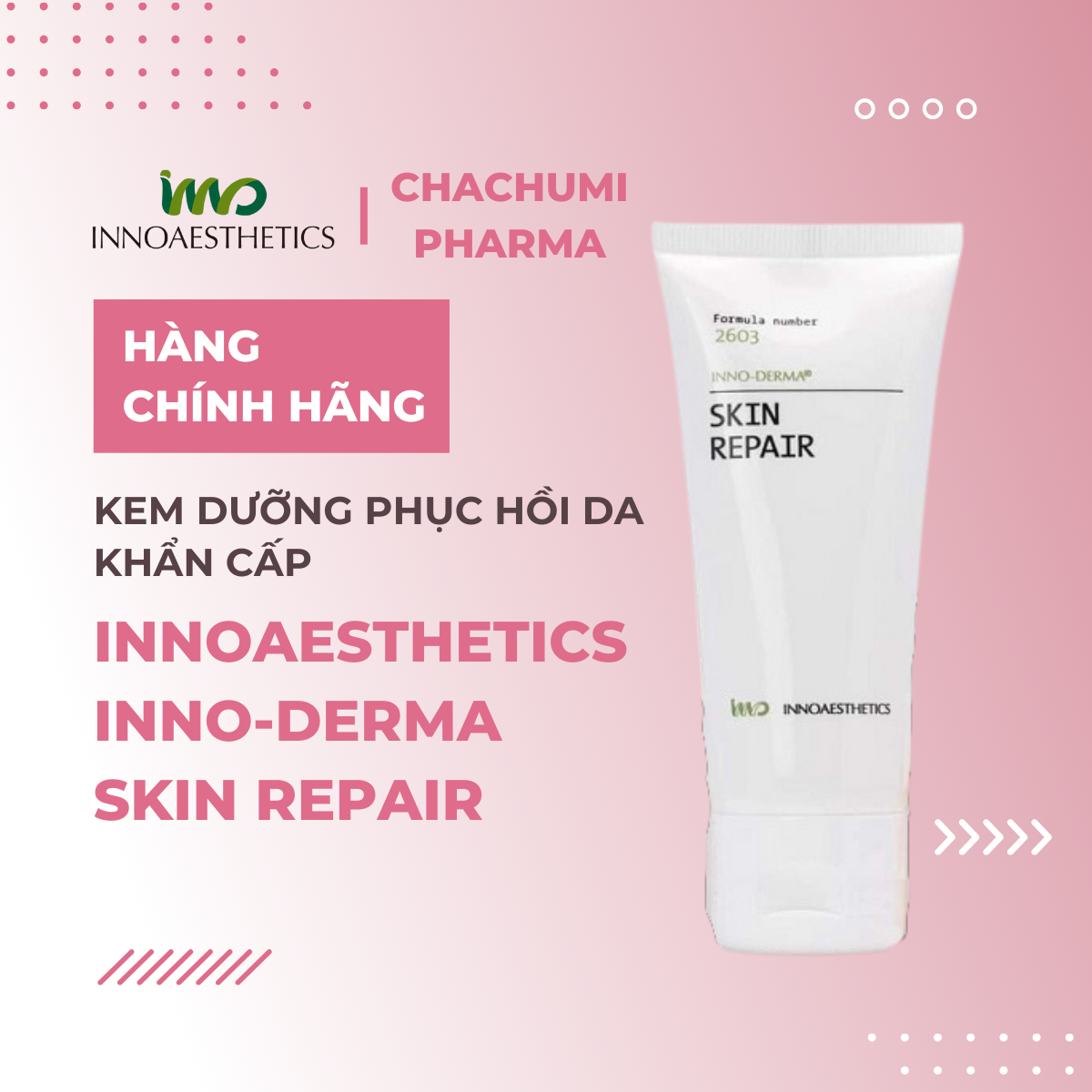 Innoaesthetics Inno Derma Skin Repair - Kem Dưỡng Phục Hồi Da Khẩn Cấp 60g
