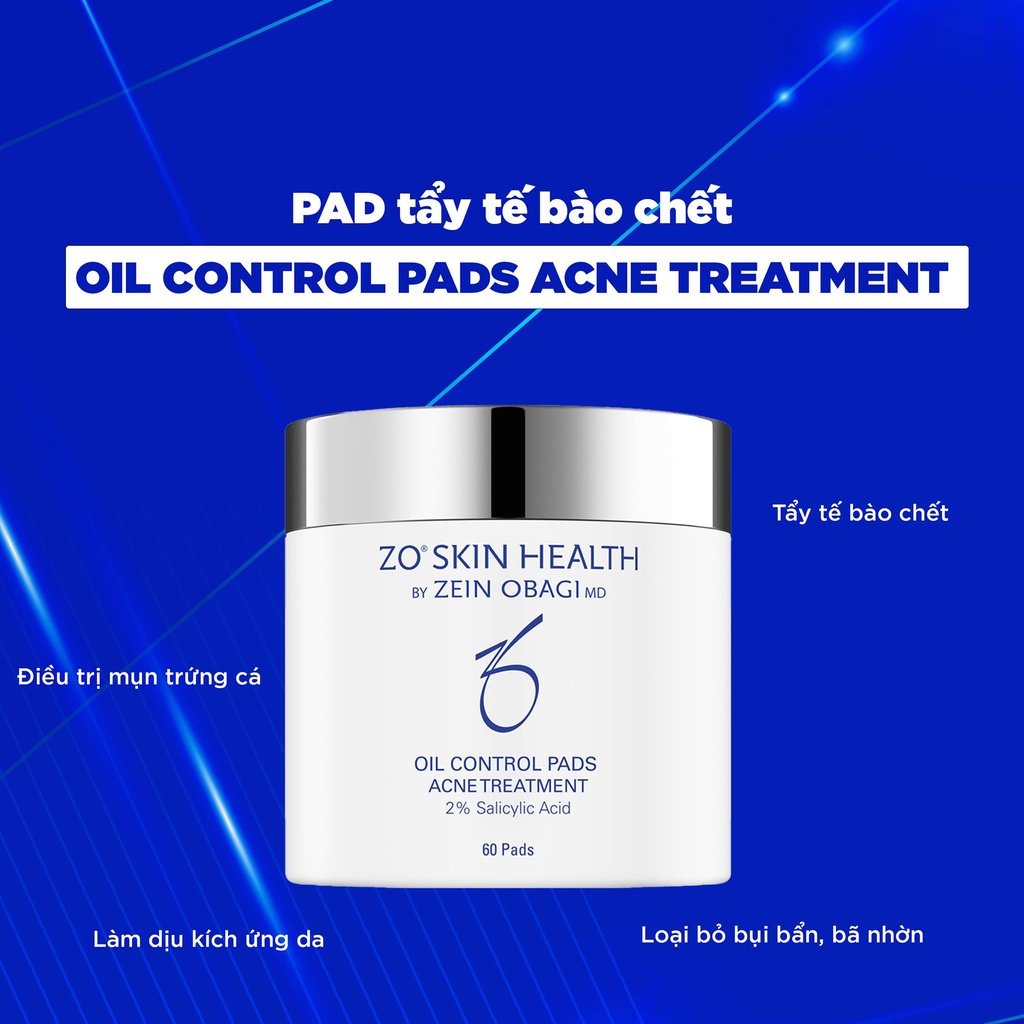 ZO SKIN HEALTH OIL CONTROL PADS ACNE TREATMENT - Miếng tẩy tế bào chết