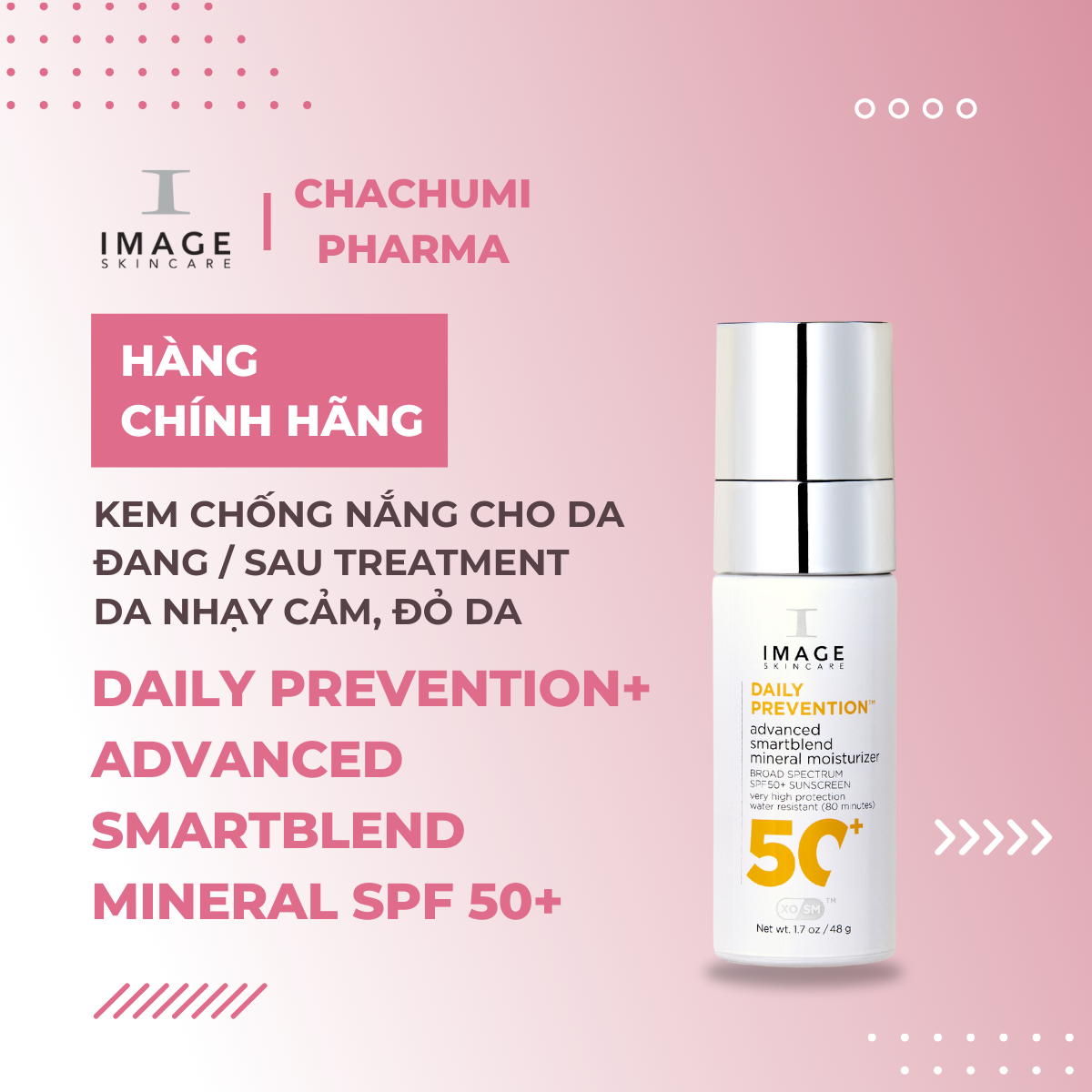 IMAGE Skincare Advanced Smartblend Mineral Moisturizer SPF 50 48g - Kem chống nắng