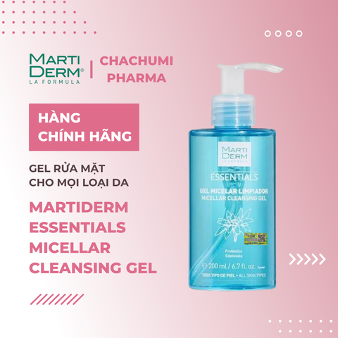 Martiderm Essentials Micellar Cleansing Gel - Gel Rửa Mặt Cho Mọi Loại Da 200ml