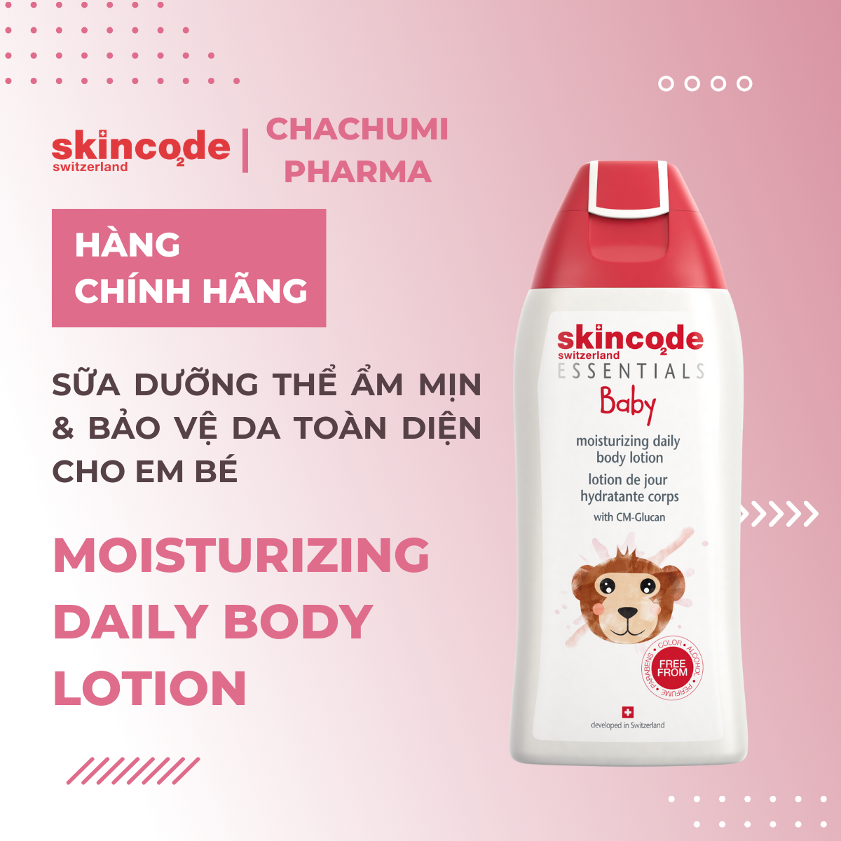 Skincode Moisturizing Daily Body Lotion - Sữa dưỡng thể ẩm mịn & bảo vệ da toàn diện cho em bé