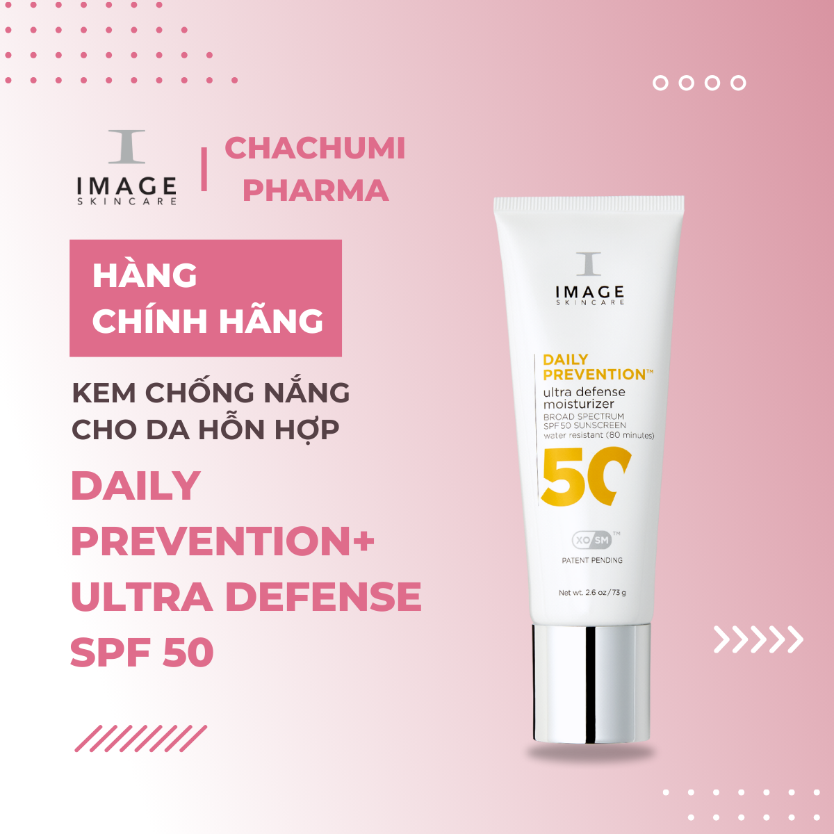 IMAGE Skincare Ultra Defense Moisturizer SPF 50 73g Kem chống nắng